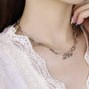 European and American Simple Jewelry Punk Wind Rock Alloy Chain Short Clavicle Necklace Female Party Gift