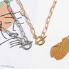 European and American Simple Jewelry Punk Wind Rock Alloy Chain Short Clavicle Necklace Female Party Gift