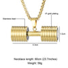 European and American Stainless Steel Fitness Dumbbell Necklace Pendant GoFit Sports Series Necklace Titanium Ornament