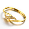 European and American Style White Zircon 14K Rose Gold Bracelet for Women Korean Hot Fashion Version Fine Jewelry Accessories
