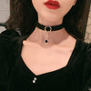 European and American exaggerated black flannel short women's necklace sexy neck jewelry Halloween party collar chain neck chain