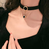 European and American exaggerated black flannel short women's necklace sexy neck jewelry Halloween party collar chain neck chain