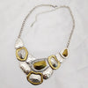 European and American exaggerated metal texture short female necklace hip-hop retro color necklace