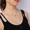 European and American multi-storey street ssexy necklace set with peach pearl pendant necklace