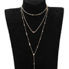 European and American multi-storey street ssexy necklace set with peach pearl pendant necklace