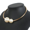 European and American simple and versatile temperament women's imitation pearl necklace clavicle chain