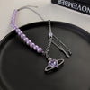 European and American purple romantic love pearl necklace female niche design pure desire collarbone chain