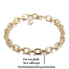 European and American retro portrait of exaggerated thick chain necklace double personality chain hip-hop neck chain short colla
