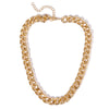 European and American retro portrait of exaggerated thick chain necklace double personality chain hip-hop neck chain short colla