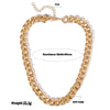 European and American retro portrait of exaggerated thick chain necklace double personality chain hip-hop neck chain short colla
