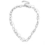 European and American retro portrait of exaggerated thick chain necklace double personality chain hip-hop neck chain short colla