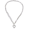 European and American retro portrait of exaggerated thick chain necklace double personality chain hip-hop neck chain short colla