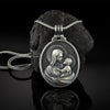 European and American style God Pendant Christian Necklace Vintage Virgin Mary Embracing Baby Jesus Commemorative Medal