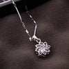European and American trendy accessories clavicle chain with hollow flower zircon necklace for female party necklace