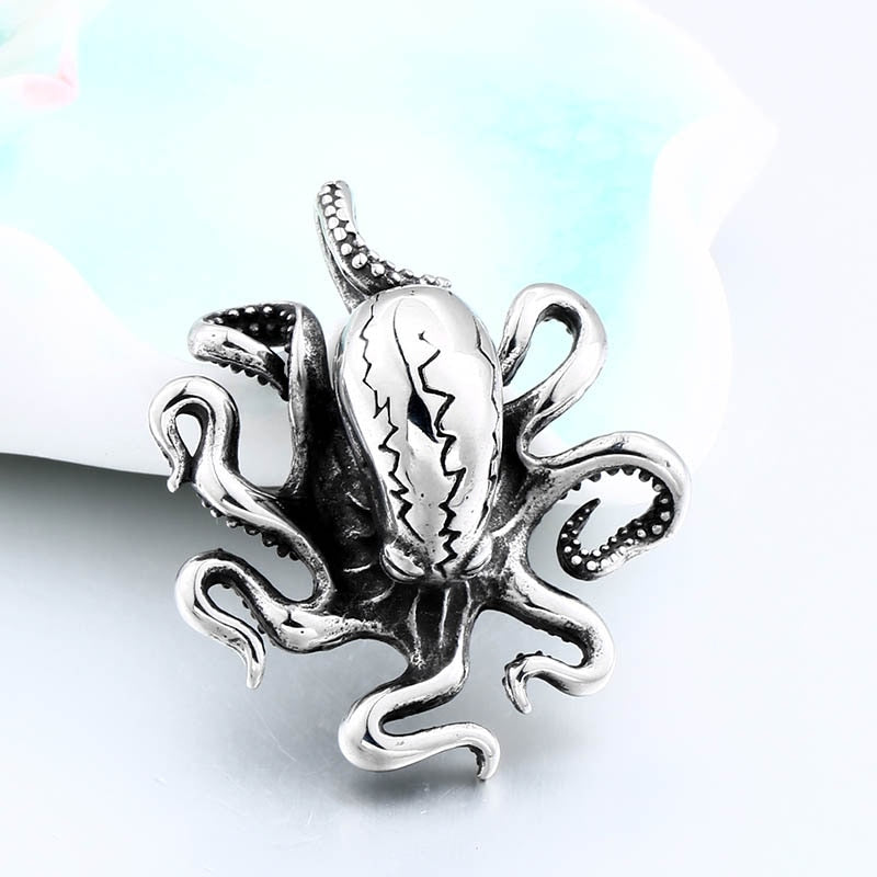 European movie Pirates of the Caribbean Octopus pendant Retro Stainless steel Necklace Biker animal Jewelry