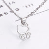 Everfast 1pc  Stainless Steel Necklace,Cute Hollowed Kitty Cat Pendant Kids Girls Chokers Statement Necklace Lucky Girl