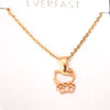 Everfast 1pc  Stainless Steel Necklace,Cute Hollowed Kitty Cat Pendant Kids Girls Chokers Statement Necklace Lucky Girl