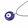 Evil Eye Necklace Keychain, Blue Eye Charm 30mm, Greek Mati, Hamsa, Nazar, Men Evil Eye Jewelry, Greek Leather Pendant Necklaces