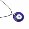 Evil Eye Necklace Keychain, Blue Eye Charm 30mm, Greek Mati, Hamsa, Nazar, Men Evil Eye Jewelry, Greek Leather Pendant Necklaces