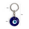 Evil Eye Necklace Keychain, Blue Eye Charm 30mm, Greek Mati, Hamsa, Nazar, Men Evil Eye Jewelry, Greek Leather Pendant Necklaces