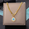 Evil Eye Necklace for Women Stainless Steel Gold Color Feather Pendants Necklaces 2023 Trend Aesthetic Jewelry collares