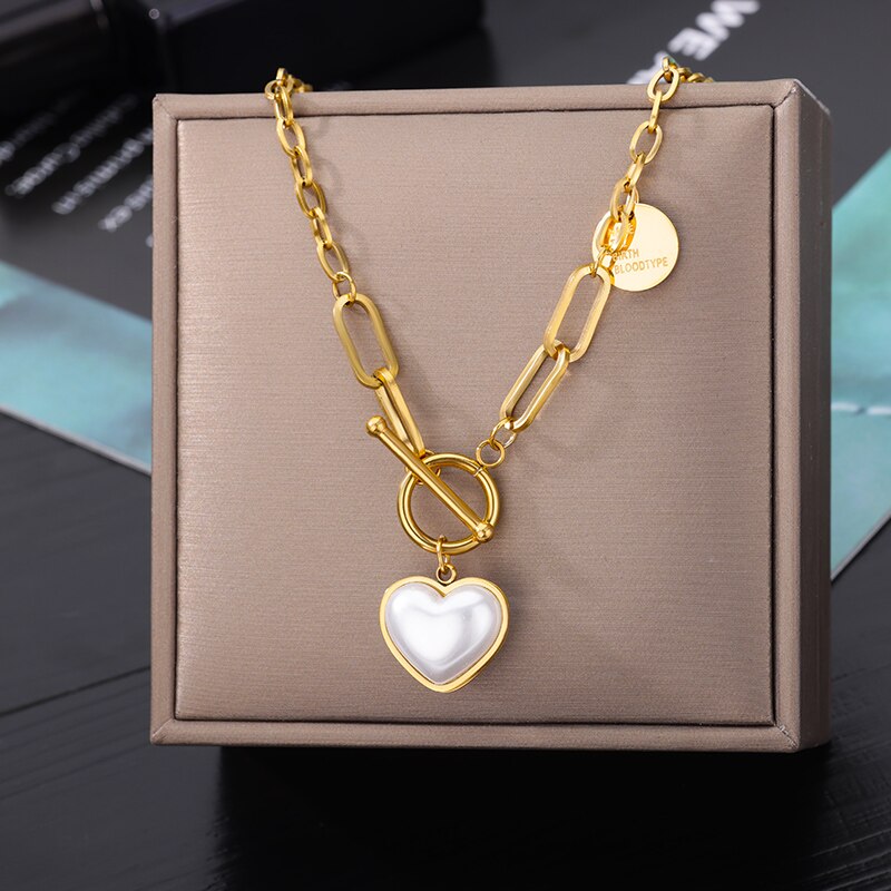 Evil Eye Necklace for Women Stainless Steel Gold Color Feather Pendants Necklaces 2023 Trend Aesthetic Jewelry collares