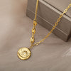Evil Eye Pendant Necklace For Women Stainless Steel Coffee Bean Chain Necklaces Lucky Choker Vintage Classic Goth Jewelry colar