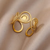 Evil Eye Rings for Women Men Open Adjustable Stainless Steel Ring 2023 Trend Lucky Aesthetic Wedding Jewelry anillos mujer