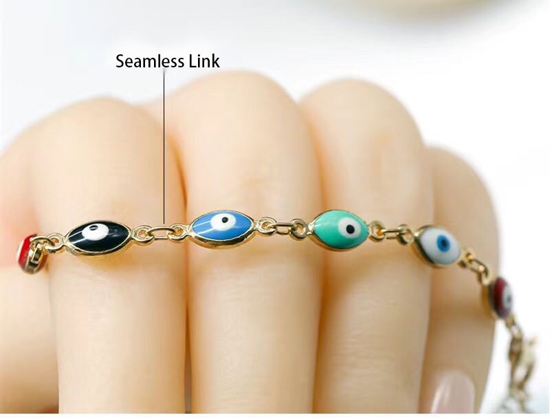 Evil Eyes Multilayer Necklaces For Women Bohemian Vintage Devil Sweater Chain Necklaces Choker Beads Party Jewelry