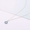 Evil Turkish Eye Necklace For Women Blue Crystal Silver Color Necklace Rose Gold Thin Chain Dainty Necklace Choker Lucky Jewelry