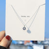 Evil Turkish Eye Necklace For Women Blue Crystal Silver Color Necklace Rose Gold Thin Chain Dainty Necklace Choker Lucky Jewelry