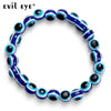Evil eye 2021  4 6 8mm Blue Resin Beads Beaded Bracelet Turkish style Charm Blue eye Bead Bracelet For Women EY4779