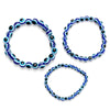Evil eye 2021  4 6 8mm Blue Resin Beads Beaded Bracelet Turkish style Charm Blue eye Bead Bracelet For Women EY4779