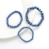 Evil eye 2021  4 6 8mm Blue Resin Beads Beaded Bracelet Turkish style Charm Blue eye Bead Bracelet For Women EY4779