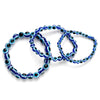 Evil eye 2021  4 6 8mm Blue Resin Beads Beaded Bracelet Turkish style Charm Blue eye Bead Bracelet For Women EY4779