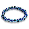 Evil eye 2021  4 6 8mm Blue Resin Beads Beaded Bracelet Turkish style Charm Blue eye Bead Bracelet For Women EY4779