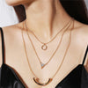 Exaggerate Vintage Long Pipe Pendant Necklaces For Women Jewelry Bohemian 3 Layer Chain Statement Necklace Collier