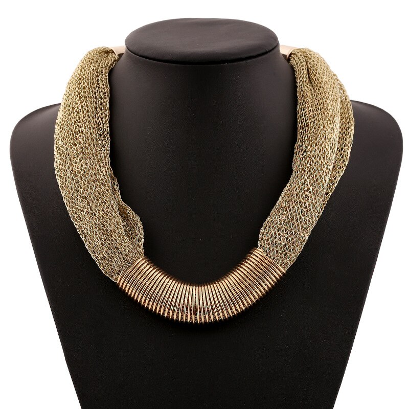 Exaggerated Bold Water Pipe Thread Alternative Necklace Collar Statement Choker Women Indian Ethnic Vintage Chokers for Female