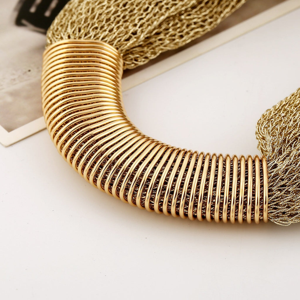 Exaggerated Bold Water Pipe Thread Alternative Necklace Collar Statement Choker Women Indian Ethnic Vintage Chokers for Female