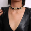 Exaggerated Chunky  Choker Necklace for Women Velvet Avatar Twist Chain Choker Necklace Statement Hip hop Jewelry Gift
