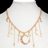 Exaggerated Crystal  Star Moon Necklaces Gold Color Long Tassel Pendant Choker Necklace Collar Boho Retro Short Jewelry Charms
