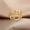 Exaggerated Hollow Oval Rings For Women Stainless Steel Opening Finger Ring 2023 Trend  Korean Aesthetic Jewerly