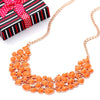Exaggerated Pendants Necklaces Women Geometic Mosaic Crystal Gold Chain Neon Orange Choker Collares Collier Femme Foulard