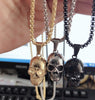 Exaggerated Personality Skull Necklace Men's Stainless Steel Necklace Jewelry подвеска