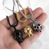 Exaggerated Personality Skull Necklace Men's Stainless Steel Necklace Jewelry подвеска
