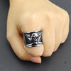 Exaggerated Pirate Skull Pattern Ring Men's Ring Skull Horror Ring Metal Silver-Plated Ring Accessories Party Jewelry
