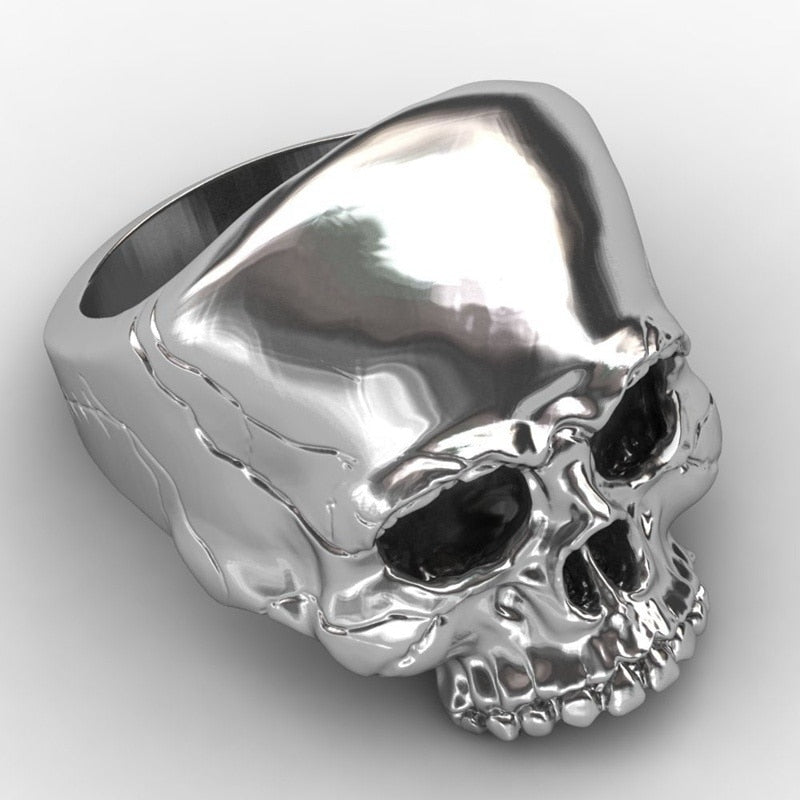 Exaggerated Skull Ring Men's Gothic Personality Punk Ring  Metal Accessories Party Jewelry Size 7-13