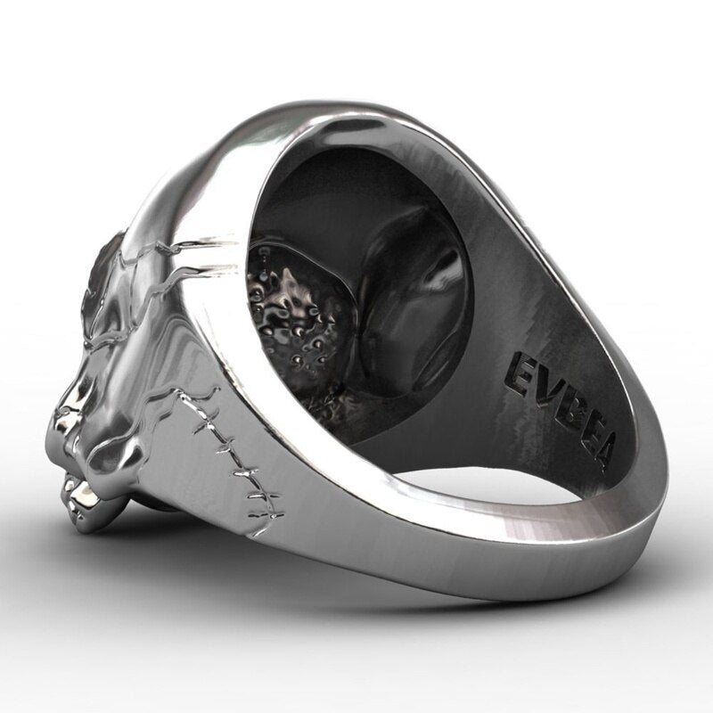 Exaggerated Skull Ring Men's Gothic Personality Punk Ring  Metal Accessories Party Jewelry Size 7-13