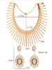 Exaggerated metal collar choker blossom necklace