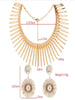 Exaggerated metal collar choker blossom necklace